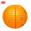 Party Decoration Orange Dot Printing Round Chinese Paper Lanterns
