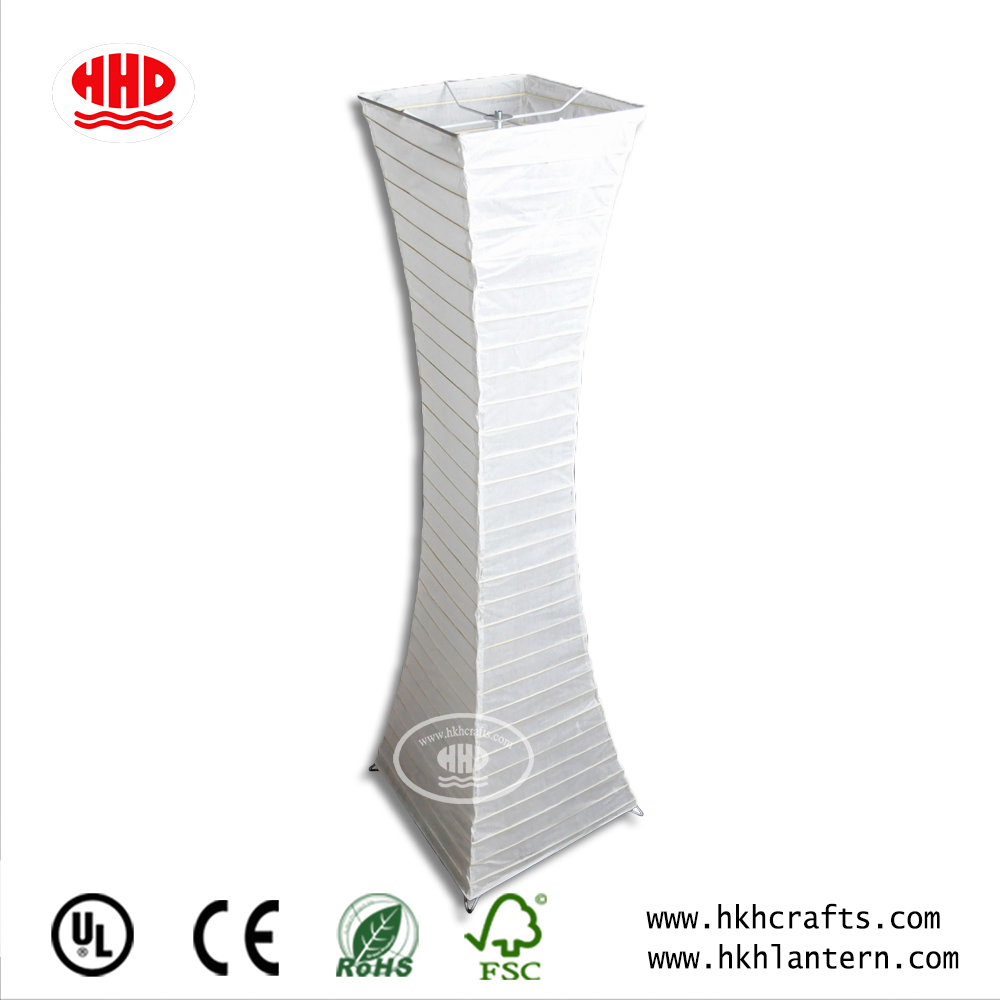 Wholesale Home Hotel Interior Decoration White Paper Floor Lamps with Electric Cord