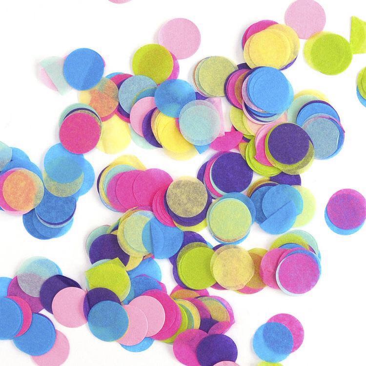 Multi Color Round Tissue Paper Confetti for Wedding Decoration