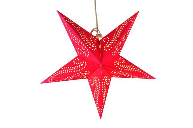 18" Diameter Phoenix Tail Cut Out Designed Paper Star Lighting