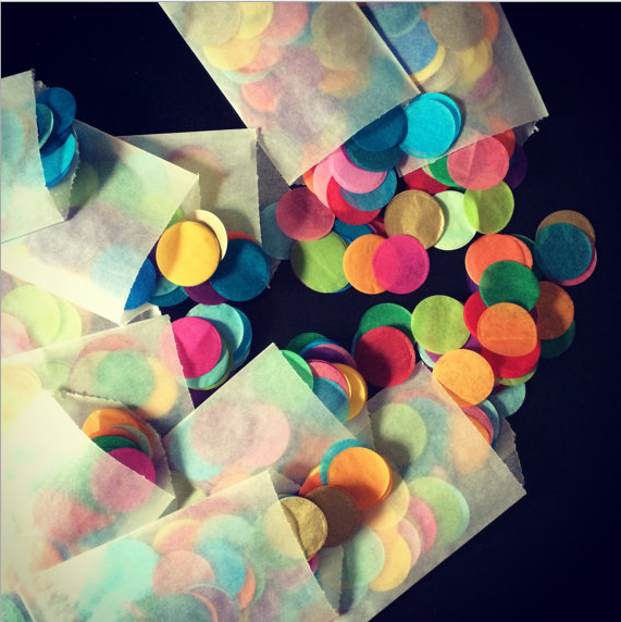 Multi Color Round Tissue Paper Confetti for Wedding Decoration