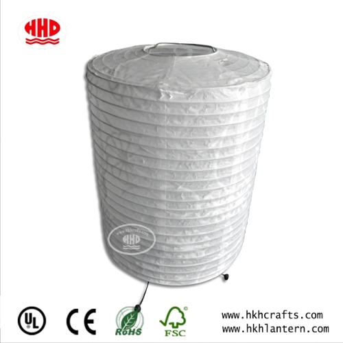 Fold Cylinder Table Lamp with Paper Shade in Variety Size