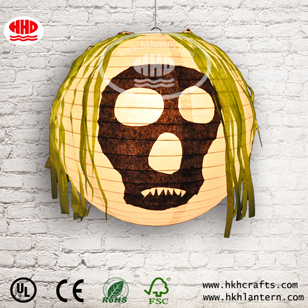 Skull rice paper Halloween lantern wholesale