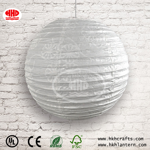 16 Inch Collapsible White Round Paper Pendant Lantern Lamp Shades