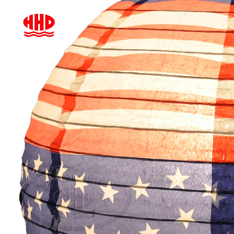 American Flag Print Ornaments Home Decoration Festival Hanging Crafts Paper Lantern