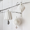 LED Light Origami Paper Lamp Shade Black Folding Pendent Lantern For Wedding Decoration