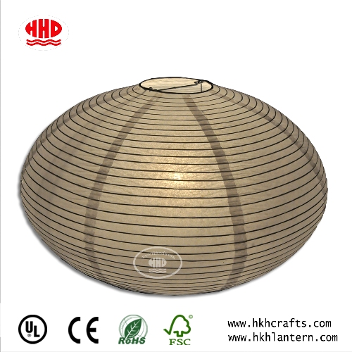 Custom Fine Ribbing Table Lamp with Rice Paper Shade Desk Light for Living Room