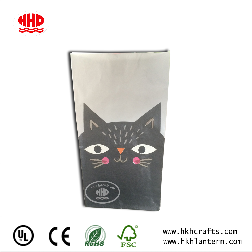 Chinese Craft Paper Printed Candle Bag for Light Decorative 2018