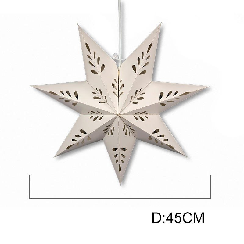 Chinese Supplier Christmas Paper Star Lantern Pattern Origami Led Light