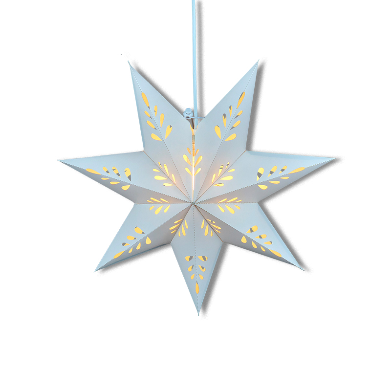 Chinese Supplier Christmas Paper Star Lantern Pattern Origami Led Light